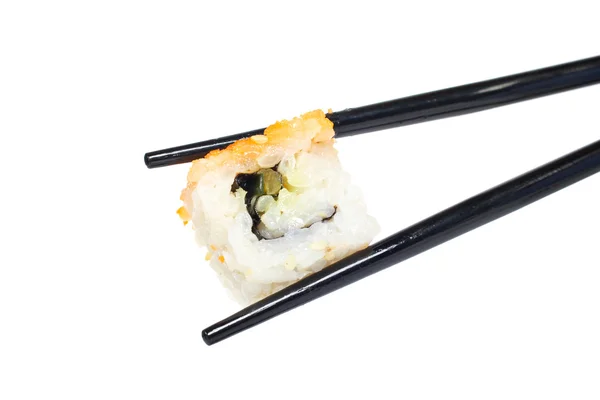 Sushi und Essstäbchen — Stockfoto