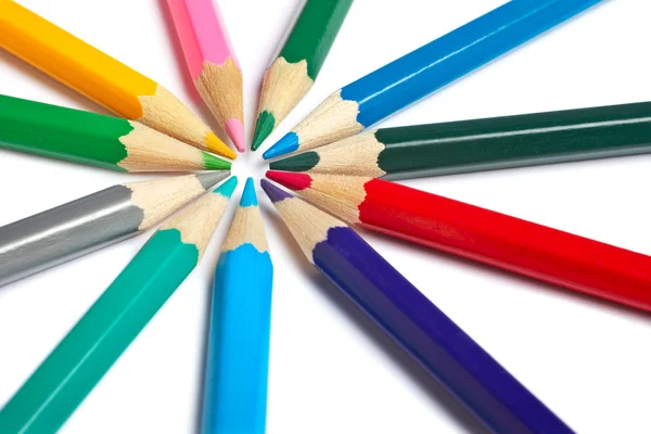 着色された学校の鉛筆 — ストック写真