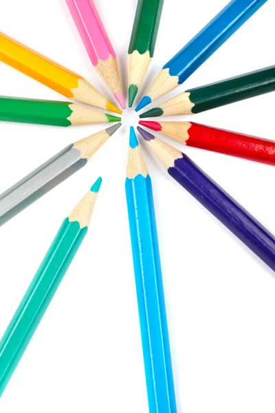 학교 색깔된 연필 — 스톡 사진
