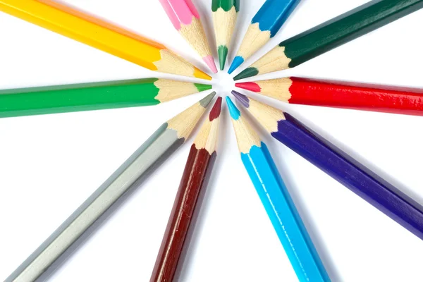 着色された学校の鉛筆 — ストック写真