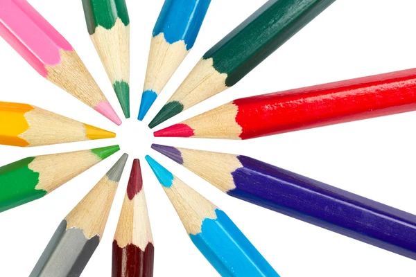 Renkli okul kalemler — Stok fotoğraf
