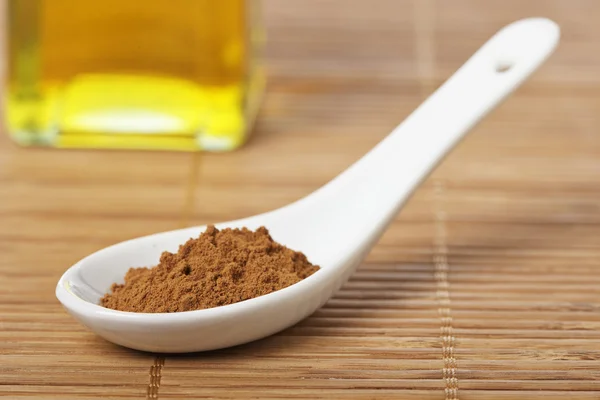 Cinnamon in the spoon — Stock Photo, Image