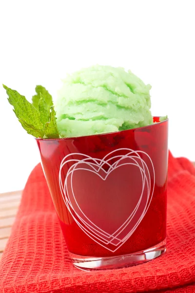 맛 있는 민트 아이스크림 — 스톡 사진