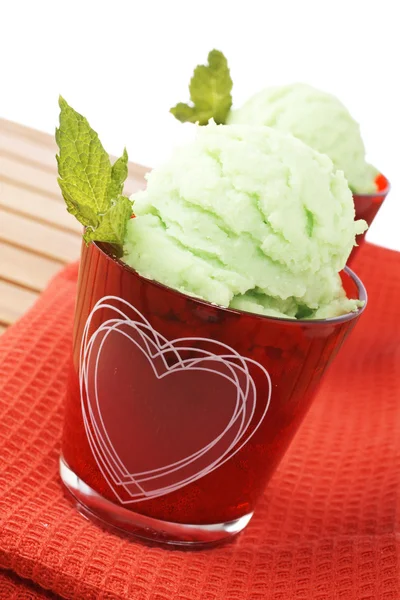 Heerlijke mint ice cream — Stockfoto