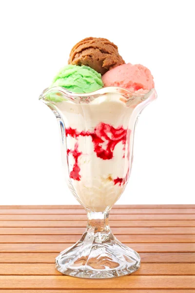 Multi smaak ijs glas — Stockfoto