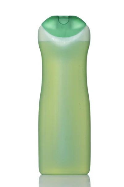 Botella de plástico con jabón o champú — Foto de Stock