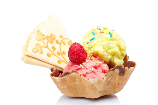おいしいアイスクリームのウェーハ — ストック写真