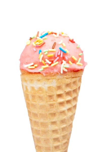 Delicioso sorvete de morango — Fotografia de Stock