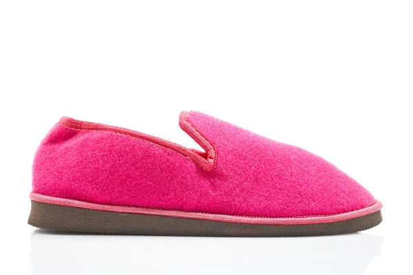 Paní růžové papuče — Stock fotografie