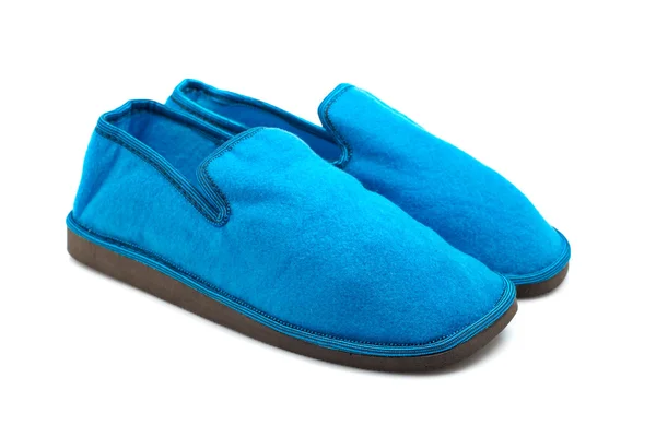 Paní modré pantofle — Stock fotografie