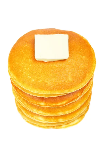 Pfannkuchen mit Butter — Stockfoto