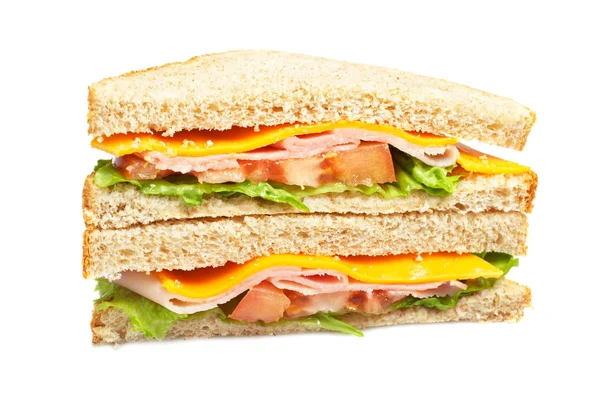 健康なハムのサンドイッチ — ストック写真