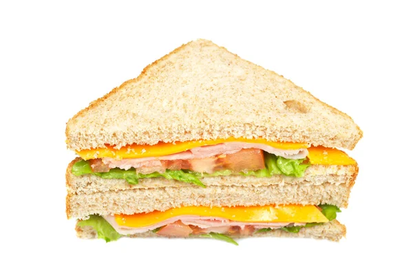 Zdravé šunkový sendvič — Stock fotografie