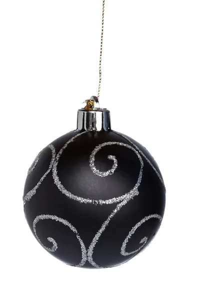 Black Christmas ball — Stock Photo, Image