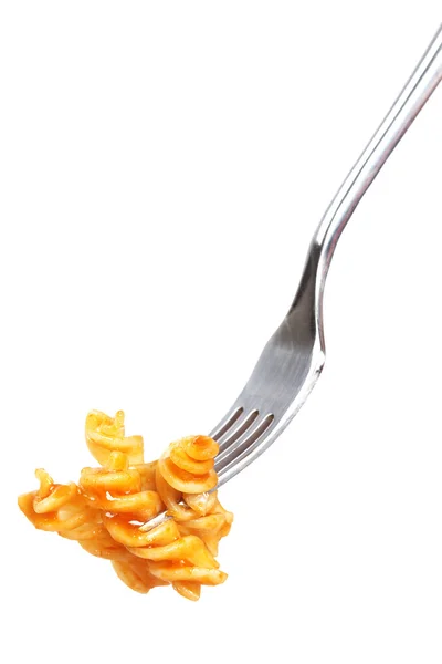 Italiaanse pasta op een vork — Stockfoto