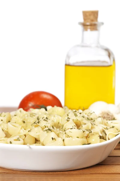 Gekookte bord pasta — Stockfoto