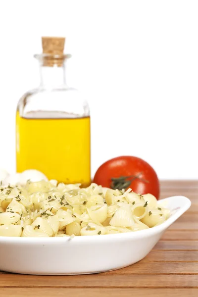 Gekookte bord pasta — Stockfoto