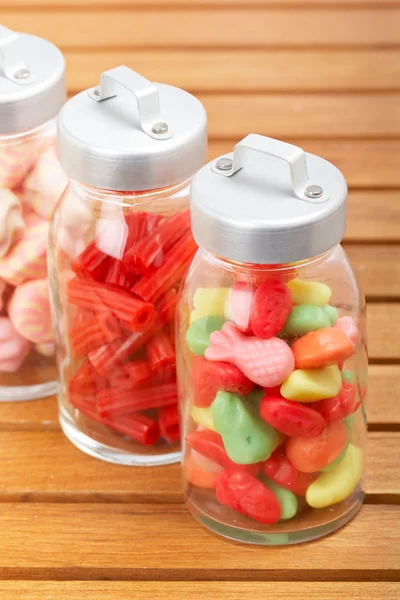Pots de bonbons en verre — Photo