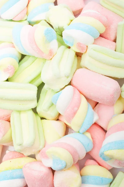 Vícebarevné marshmallows pozadí — Stock fotografie