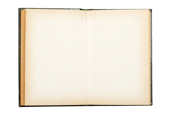 Eski kitap açık her iki boş sayfa — Stok fotoğraf