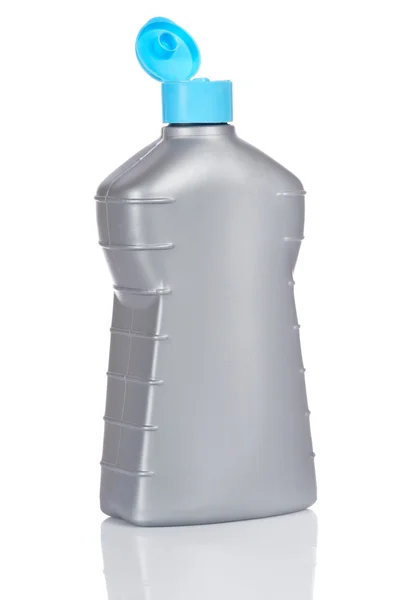 Відкрита пляшка пластикового миючого засобу — стокове фото