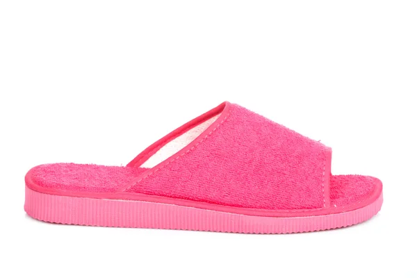 Paní růžové papuče — Stock fotografie