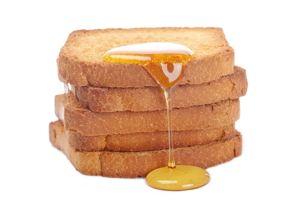 Miel en tostadas — Foto de Stock