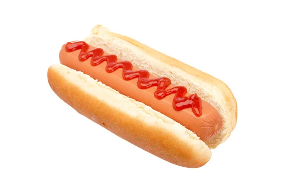 Perro caliente con ketchup —  Fotos de Stock