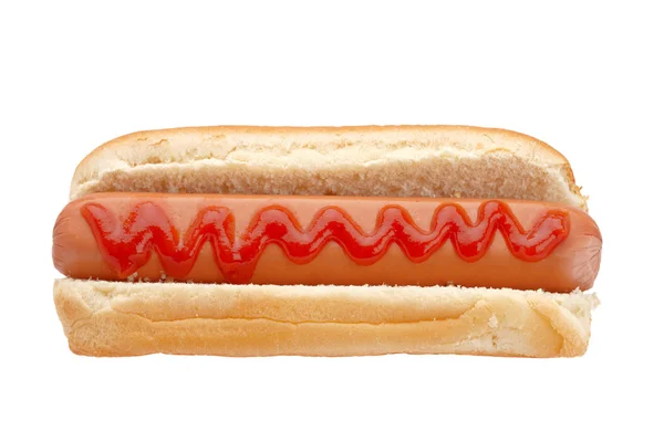 Sosisli ketçaphot dog met ketchup — Stok fotoğraf