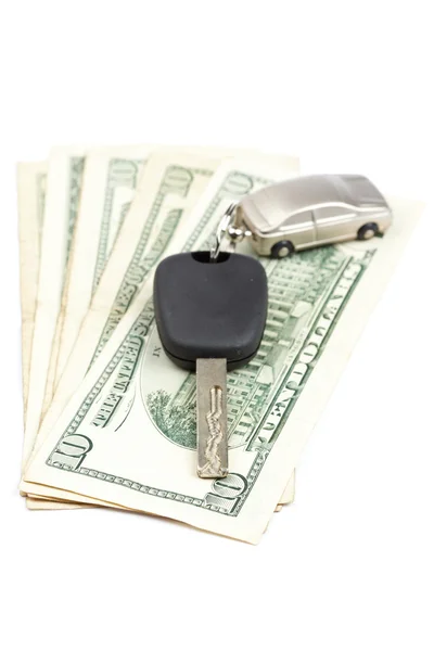Car key and money — Stock Photo, Image