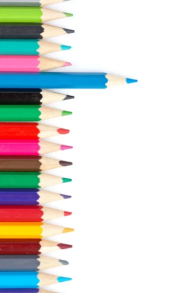 색깔있는 연필의 분류 — 스톡 사진