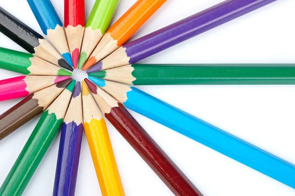 Ołówki kolorowe szkoły — Zdjęcie stockowe