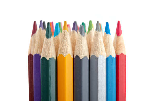 Assortment of coloured pencils