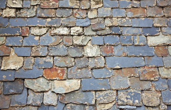 Close up of slate roof tiles background — Stock Photo, Image