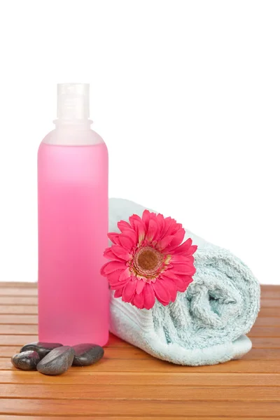 Asciugamani e fiori — Foto Stock