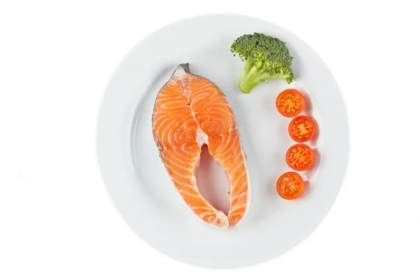 Bistecca di salmone fresco — Foto Stock