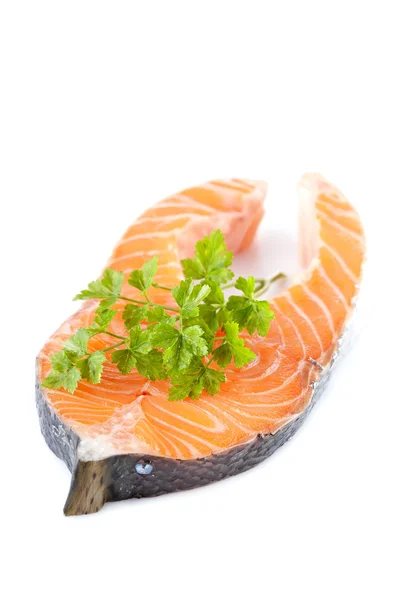 Bife de salmão fresco — Fotografia de Stock