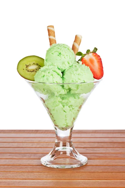 Chutné kiwi zmrzlina — Stock fotografie