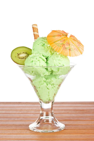 Delicioso gelado kiwi — Fotografia de Stock