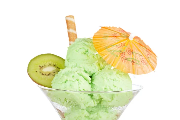 Delicious kiwi ice cream — Stock Photo, Image