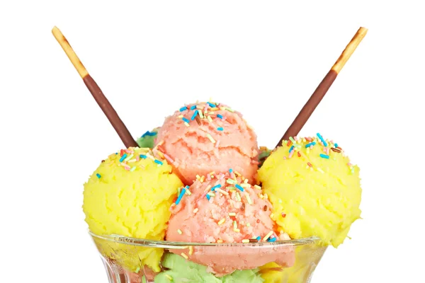다 맛 아이스크림 유리 — 스톡 사진