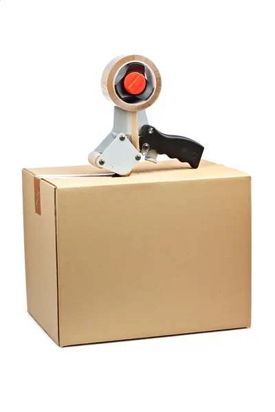 テープ ディスペンサーのパッケージ化および配布ボックス — ストック写真