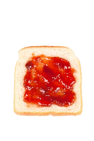 Çilek reçeli ile tost — Stok fotoğraf