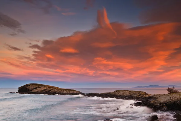 Güzel deniz manzarası günbatımı — Stok fotoğraf