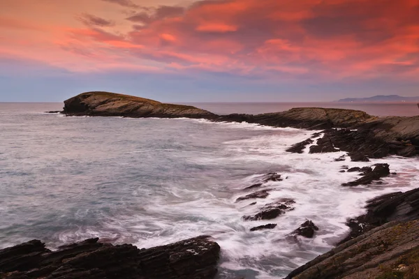 Belo pôr-do-sol da paisagem marinha — Fotografia de Stock