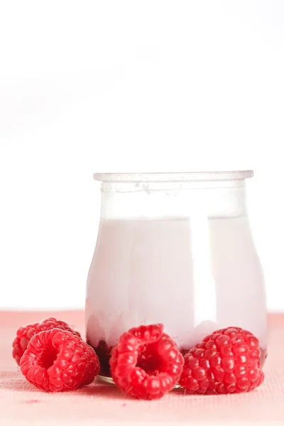 Frambozen yoghurt — Stockfoto