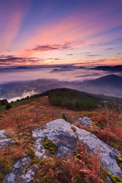 Mountains over the fog — Stock Photo, Image