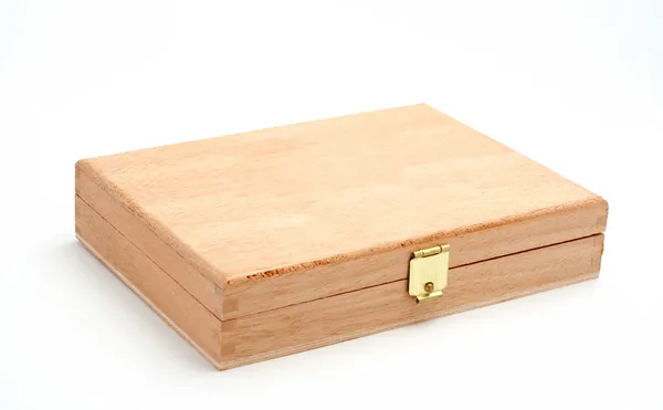 Dřevěný box izolovaný — Stock fotografie