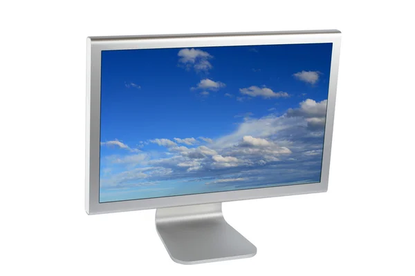 Panel plano lcd monitor de ordenador —  Fotos de Stock
