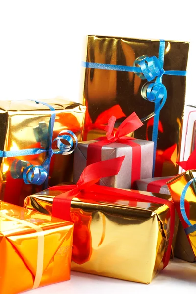 Detail of assortment of gift boxes — Stock Photo, Image